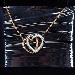 Swarovski Crystal Double Heart Necklace